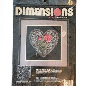 Dimensions Cross Stitch Rose & Lace Kit